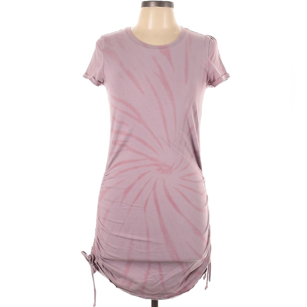 PINK Victoria’s Secret Purple Tie-Dye Ruched T-Shirt Dress XS